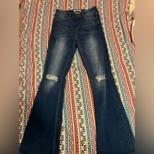 Distressed flare Denim Jeans